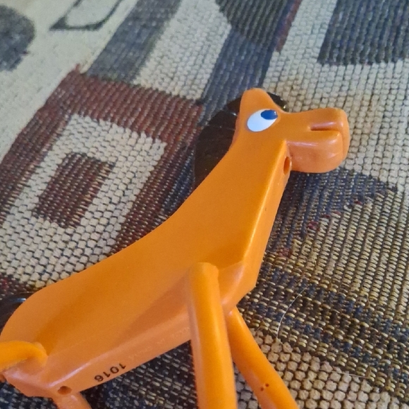 Other - Vintage Orange Plastic Horse Toy Pokey